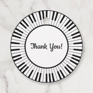 Piano Keys Design Favour Tag