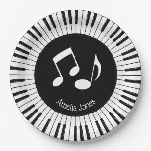 Piano Keys Design Paper Plate