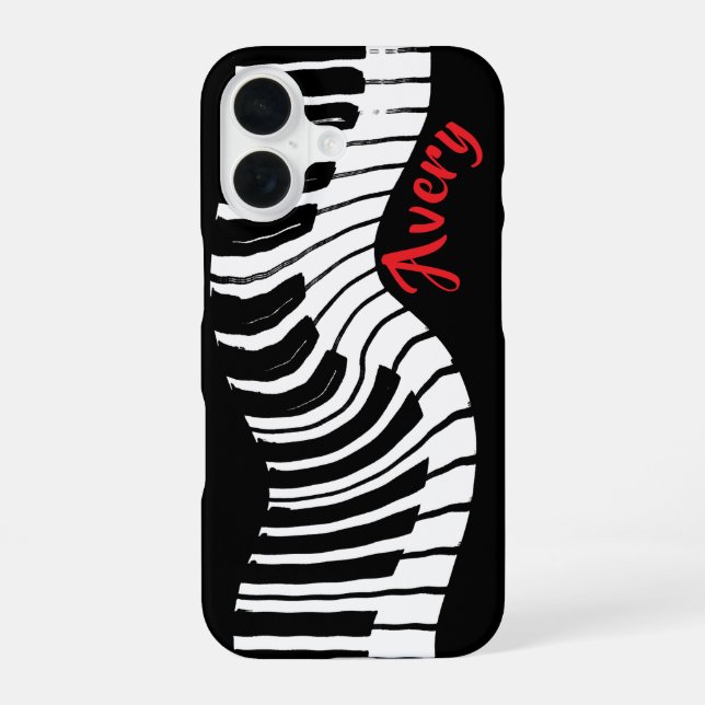  Piano Keys | Distorted | Customizable iPhone 16 Case (Back)