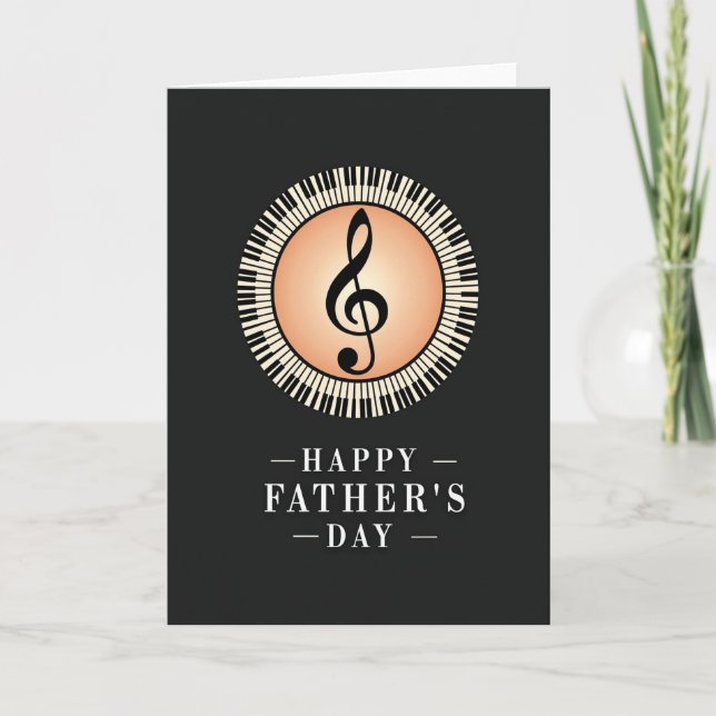 Piano Keys Fathers Day Card (Front)