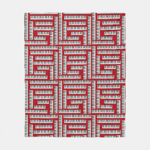 Piano Keys Fleece Blanket