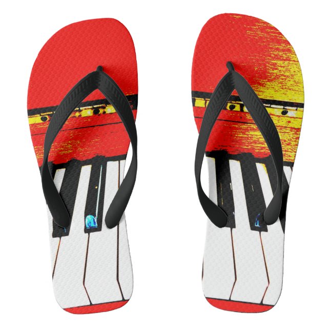 Piano Keys Flip Flops (Footbed)