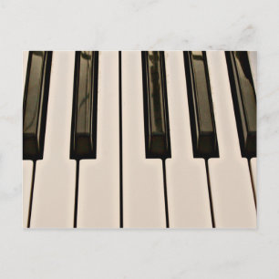 piano keys HDR vintage look electric keyboard Postcard