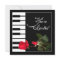 Piano Keys invitation/Red Roses