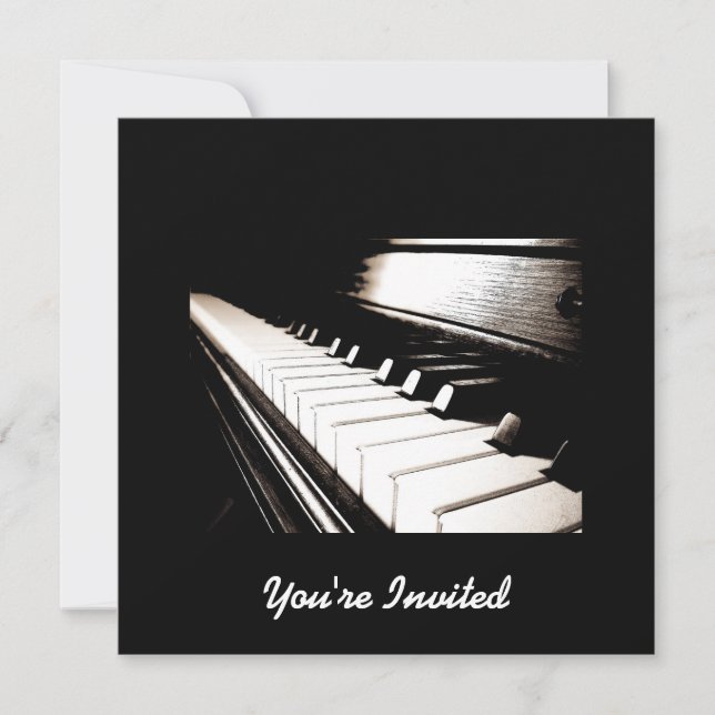 Piano Keys Invitations (Front)