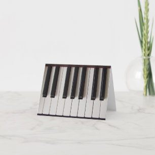 Piano Keys Ivory and Ebony Card