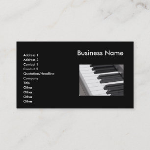 Piano Keys Keyboard Business Card