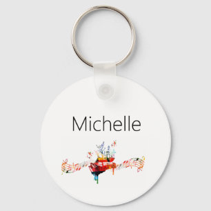 Piano keys keychain for kids, pianist or teacher