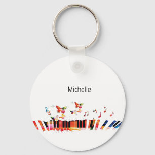 Piano keys keychain for kids, pianist or teacher