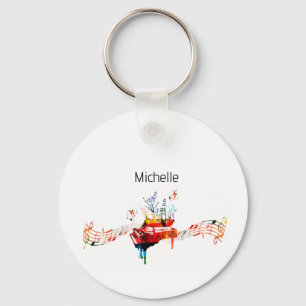 Piano keys keychain for kids, pianist or teacher