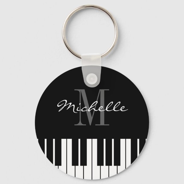 Piano keys keychain for kids, pianist or teacher (Front)
