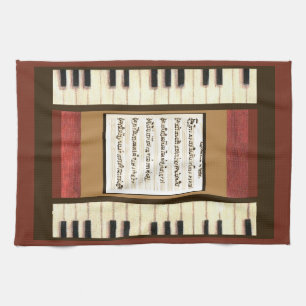 Piano Keys Kitchen Towel with my song sheet music