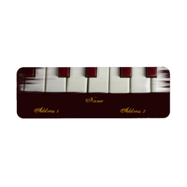 Piano Keys Label (Front)