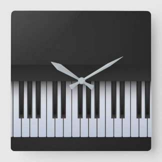 Piano Keys Modern Square Wall Clock