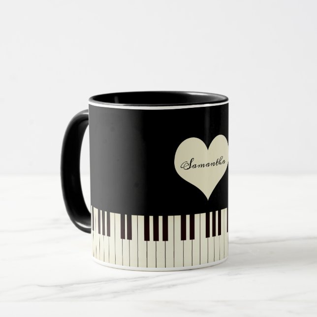 Piano keys mug (Front Left)