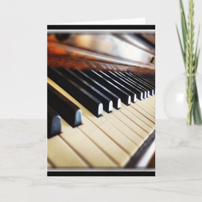 Piano Keys Music Gifts Blank Greeting Card (Front)
