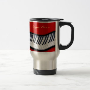 PIANO KEYS Music Lover Gift Travel Mug