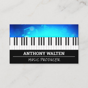 Piano Keys   Music Notes Business Card