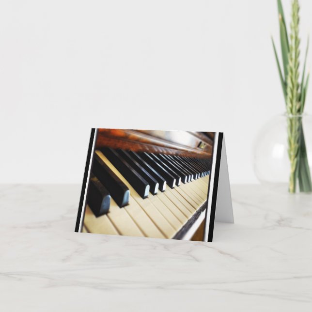 Piano Keys Musique Cadeaux Carte pour notes (Devant)