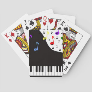 Piano Keys & Notes Playing Cards