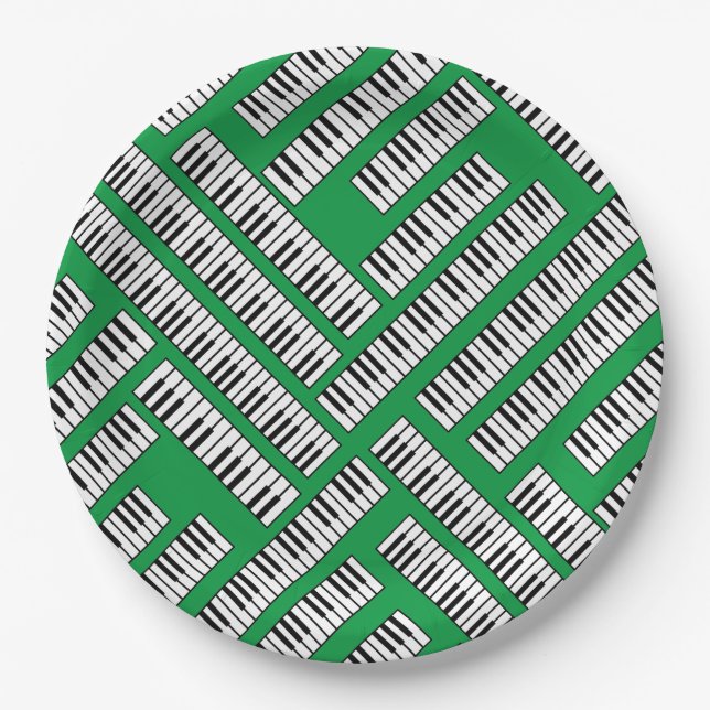 Piano Keys Paper Plate (Front)