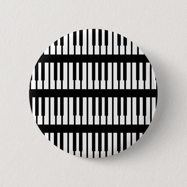 Piano Keys Pattern 2 Inch Round Button (Front)