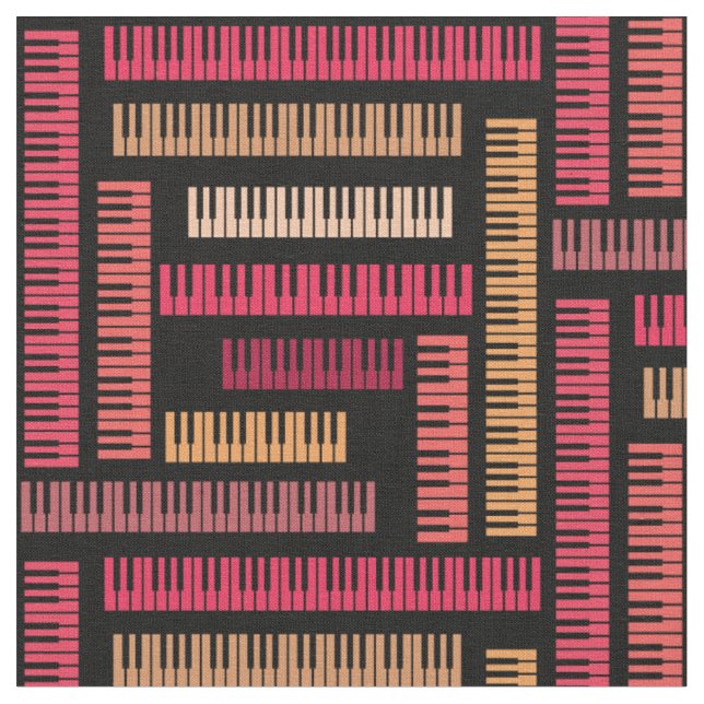 Piano Keys Pattern  Fabric (Close Up)