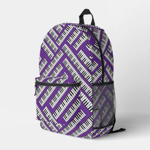 Piano Keys Pattern Printed Backpack