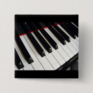 Piano Keys Photograph 2 Inch Square Button