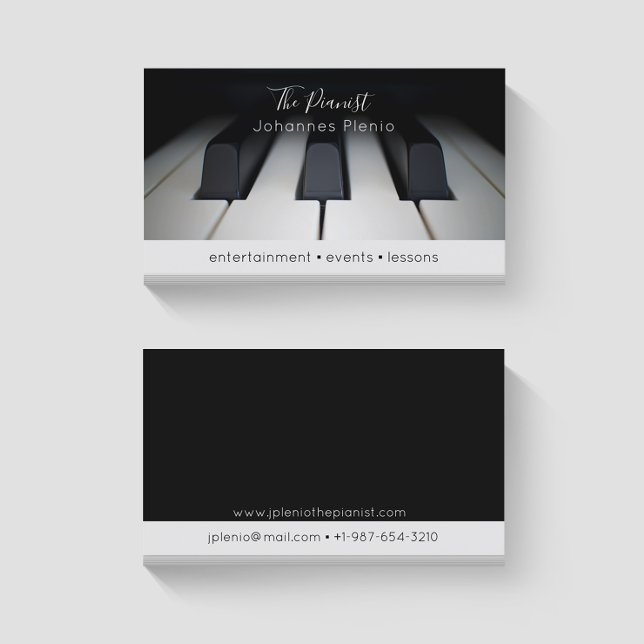 Piano Keys Pianiste Carte de visite (Créateur téléchargé)