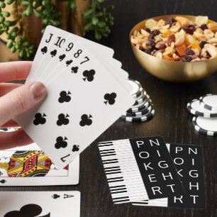 Piano Keys Poker Night Playing Cards