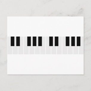 piano keys postcard