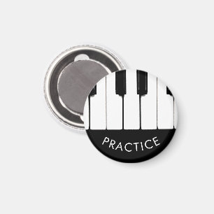 Piano Keys, "Practice" Magnet