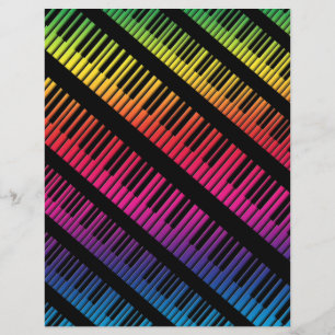 Piano Keys Rainbow Of Colour