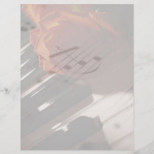 Piano Keys & Rose Flyer