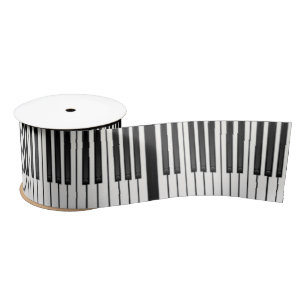 Piano keys satin ribbon