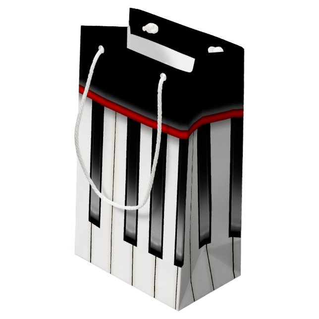 Piano Keys Small Gift Bag (Back Angled)