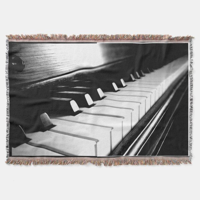 Piano Keys Throw Blanket (Front)