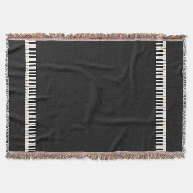 Piano Keys Throw Blanket (Front)