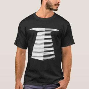 Piano Keys Tie Funny Piano Lessons Teacher Student T-Shirt