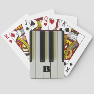Piano Keys with Custom Initial Playing Cards