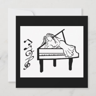 Piano Lady Card