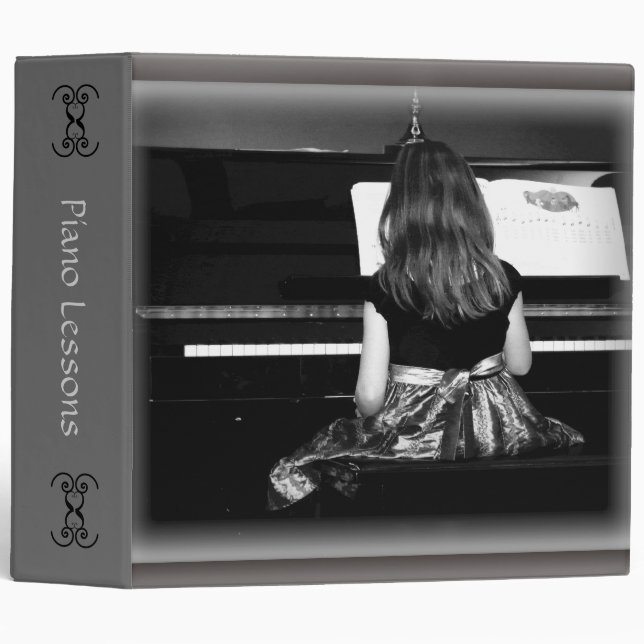 Piano Lesson or Music Sheets Book Binder (Front/Spine)