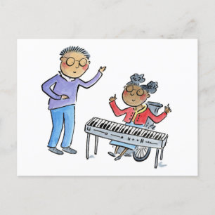 Piano Lesson Postcard