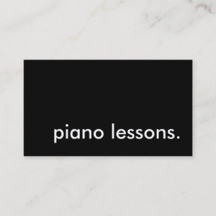 piano lessons. business card