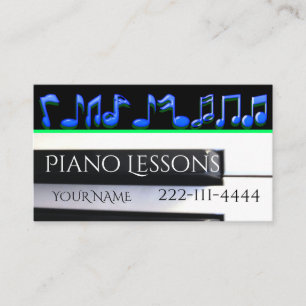 Piano Lessons Business Cards