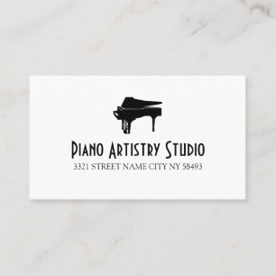 Piano Lessons Instructor Music Studio  Business Ca Card