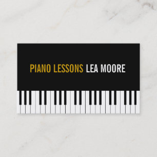 Piano Lessons Music Instructor Business Card