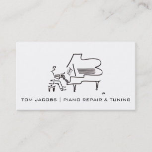 Piano Lessons, Piano tuning and repair Business Card