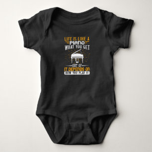 Piano - Life Is Like A Piano Baby Bodysuit